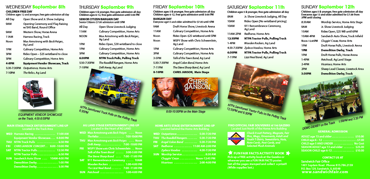 Past Sandwich Fair Event Information Sandwich Fair
